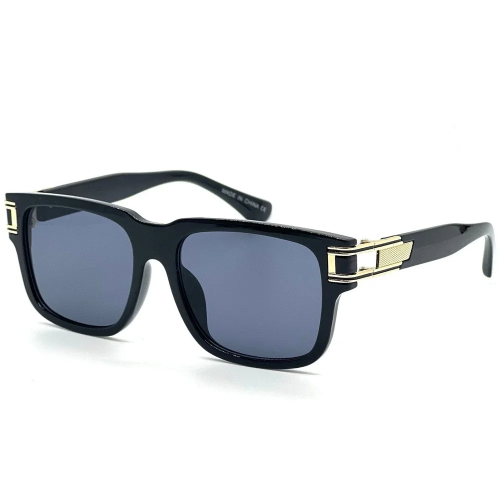Retro Urban City Gent Hipster Thick Plastic Horn Rim Rectangle Sunglasses Lentes